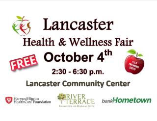 Poster invitation for Health and wellness Fair Oct 4 2:30-6:30