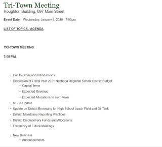 tri town meeting