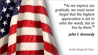 JFK Quote to honor those that serve, live as they did